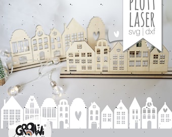 Laser file HOUSES CHRISTMAS svg City of Lights Christmas City
