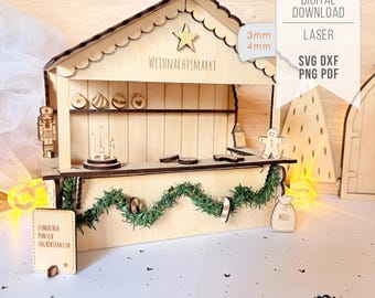Laser file EGG CHRISTMAS MARKET SVG - incl. commercial license - digital download