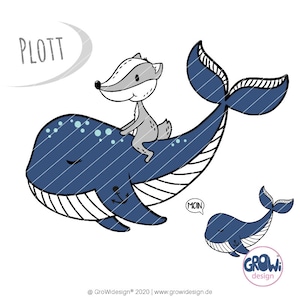 Fichier traceur baleine svg dxf
