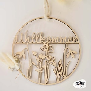 Benvenuto cartello di primavera svg dxf png Lasercut