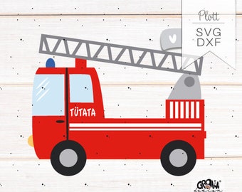 Plotter file fire engine svg, dxf