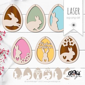 Easter eggs laser cut svg dxf png