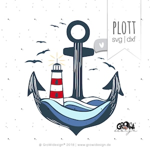 Fichier traceur ancre phare svg dxf