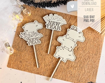 Laser file New Year's Eve SVG - New Year's souvenir