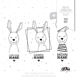 Fichier de traceur HASE Grinserabe Lapin de Pâques SVG