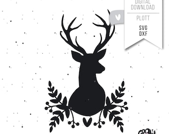 Plotterdatei HIRSCH Herbst SVG