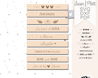 Klötzchen HOME Gravur Laserdatei Plotterdatei