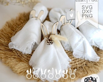 Easter napkin ring laser cut svg dxf png