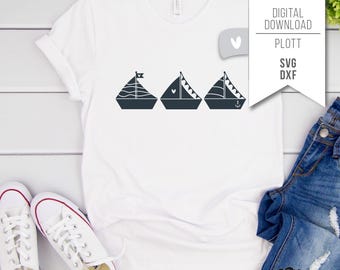 Plotter file SAILBOAT SVG - Boat Paper Boat Maritime