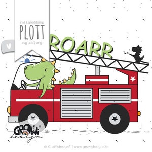 Plotter file Fire Department DINO - svg, dxf