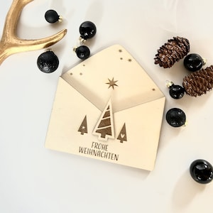 Archivo láser VOUCHER CARD Regalo de dinero SVG de Navidad
