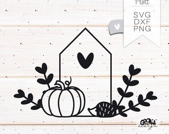 Plotter file Autumn HOUSE svg dxf
