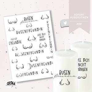 KERZENDATEI BUSENFREUNDIN PDF beste Freundin Kerzentattoo Kerzensticker digitaler download