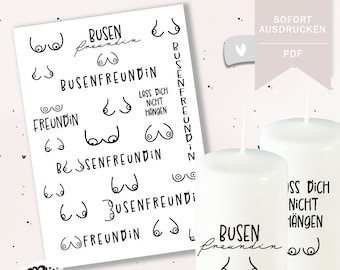 Kerzensticker BUSEN FREUNDIN Kerzentattoo pdf