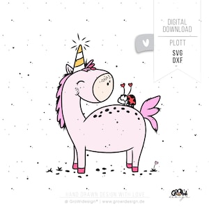 Plotter file UNICORN pink SVG