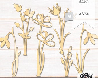 Blumen Frühling Lasercut svg