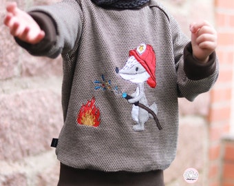 Embroidery file fire brigade forest animal badger