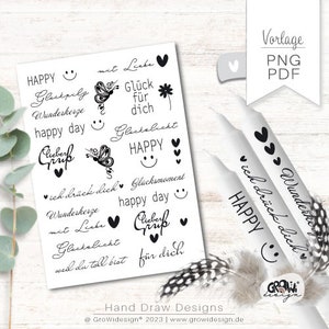 Adesivo candela momenti di felicità candela tatuaggio felicità felice pdf png