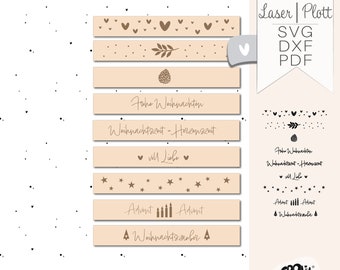 Laser file BLOCKS Christmas - XMAS, plotter file, candle stickers