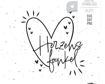 Plotter file Heart Sparkle SVG - Candle decoration candle template - incl. commercial license