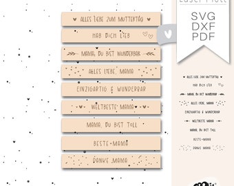 MUTTERTAG Klötzchen Laserdatei Plotterdatei