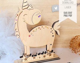 Laserdatei NACHTLICHT Einhorn SVG - Schlummerlicht Kinderzimmer