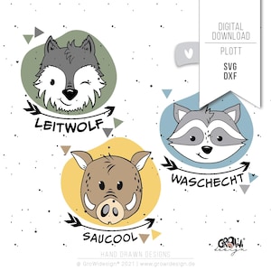 Fichier traceur ANIMAUX FORESTIERS Loup Sanglier Raton laveur