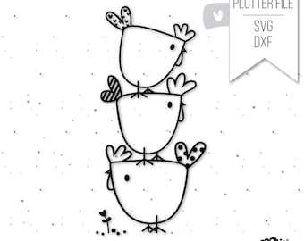 CHICKENS SVG plotter file
