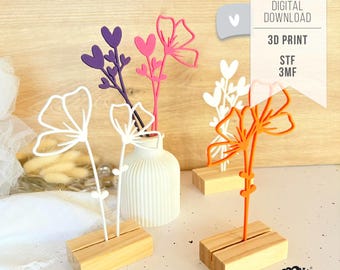 3D file FLOWERS - STL 3MF Bambu Studio - Wildflowers