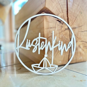 Laserdatei Küstenkind Türkranz SVG - Türschild maritim - Sommer Home Deko - inkl. Gewerbelizenz
