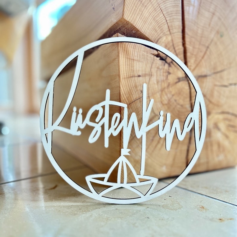 Laserdatei Küstenkind Türkranz SVG - Türschild maritim - Sommer Home Deko - inkl. Gewerbelizenz