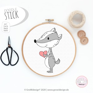 Embroidery file Forest Animal DACHS Love