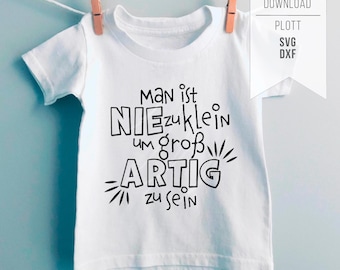 Plotter file "Never too small to be great" - SVG - Saying Statement - incl. commercial license