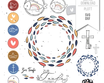 Plotter file BAPTISM Communion Confirmation svg dxf