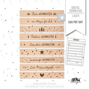 Laserdatei Weihnachten KLÖTZCHEN SVG Gravur Schrift