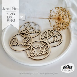 Gift tag lasercut svg dxf png