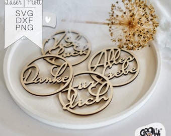 Gift tag lasercut svg dxf png