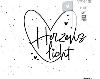 Plotterdatei Herzenslicht svg dxf