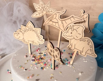Laser-cut DINO Cake Topper SVG | Dino Birthday | Laser-cut Cake Topper | Commercial license included