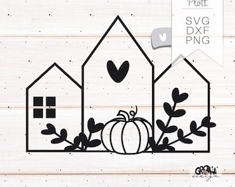 Archivo trazador otoño CASAS svg dxf