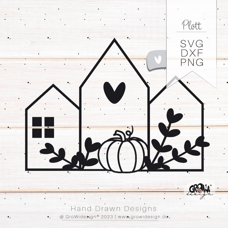 Plotter File Autumn HOUSES Svg Dxf - Etsy
