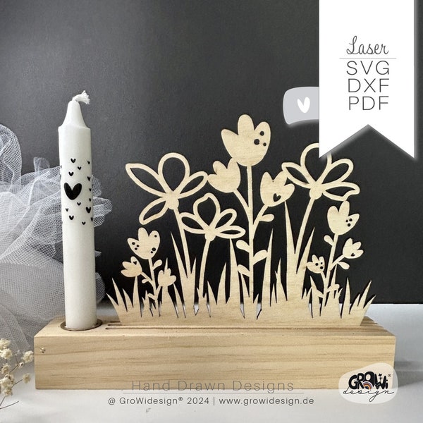 Blumenwiese Lasercut svg dxf