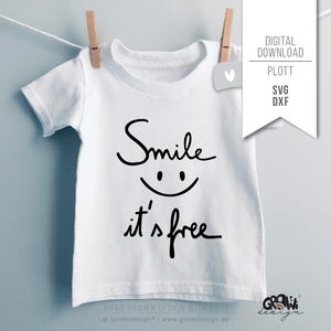 Plotterbestand SMILE het is gratis SVG - Zegt Verklaring Smiley Emoji