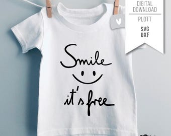 Plotter file SMILE it’s free SVG - Saying Statement Smiley Emoji