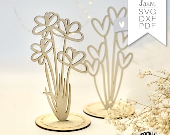 Blumen Muttertag Lasercut svg dxf