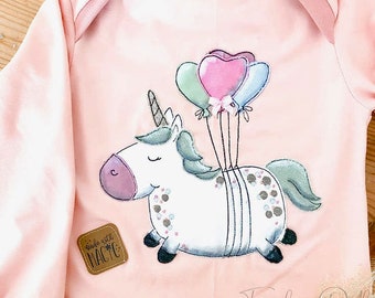 Embroidery file Unicorn Pummelhorn - Doodle 13x18 16x26 18x30 - incl. commercial license