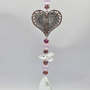 Decorative 3D Heart Suncatcher Window Charm