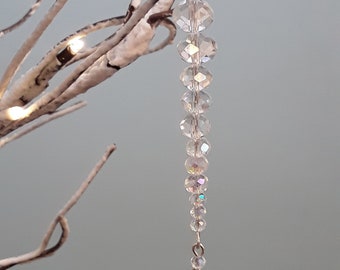 Clear Crystal Icicle Christmas Tree Decoration