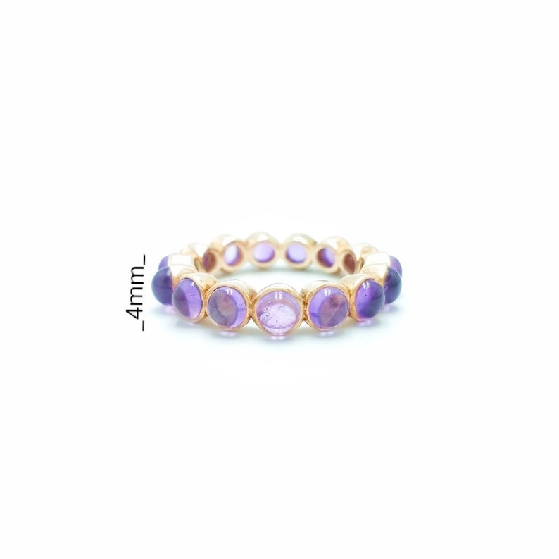 Amethyst bandRing in sterling silver Wedding band Gift for her Bridesmaids gift Contemporary jewels Bohemian jewels Party wear