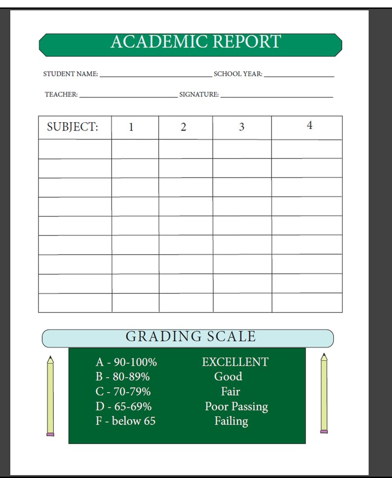 Homeschool report card generator picture